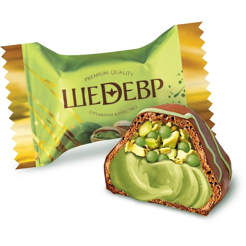 Конфеты Essen Премиум Шедевр с фисташкой и криспи