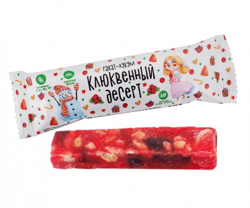 Рахат-лукум "Клюквенный десерт" новогодний 1 кг.